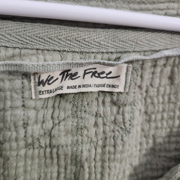 We the free green oversized tunic grunge boho cottagecore asymmetrical fairy XL - Picture 3 of 9